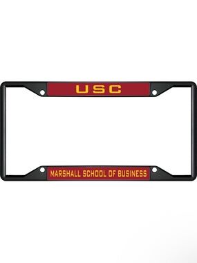 USC Marshall School of Business Black License Plate Frame